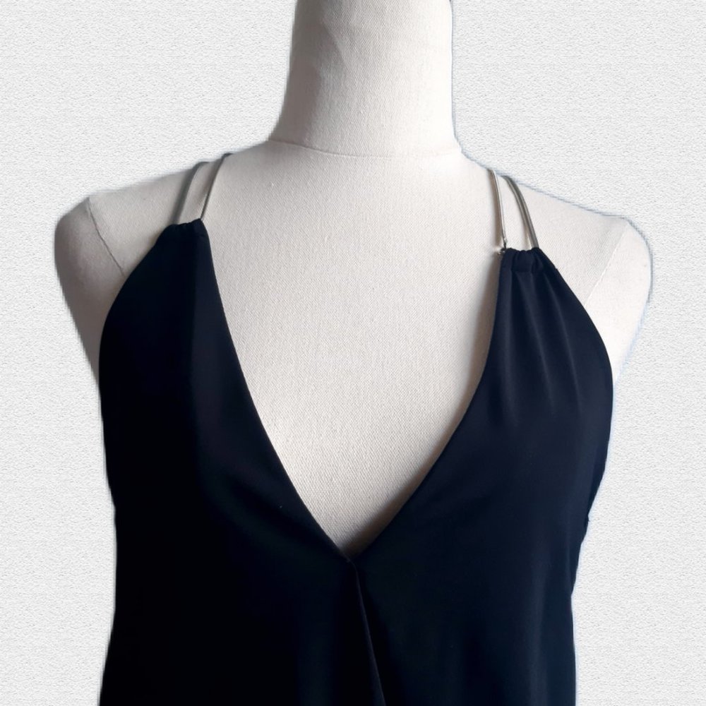 Zara One Piece Black Midi Jumpsuit Size 26   (AU 8) - Picture 3 of 6